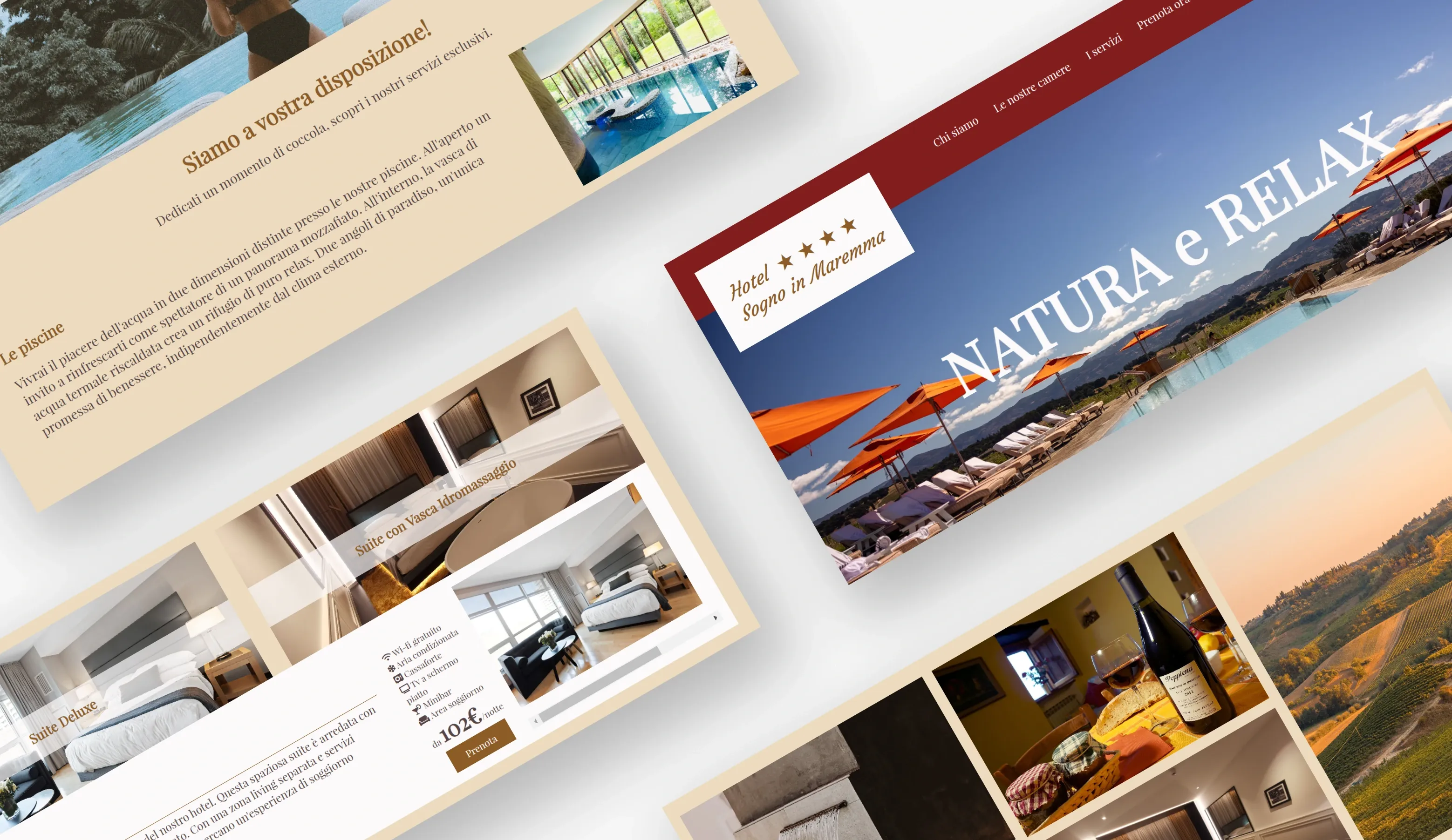 Progetto di sito web Hotel Sogno in Maremma