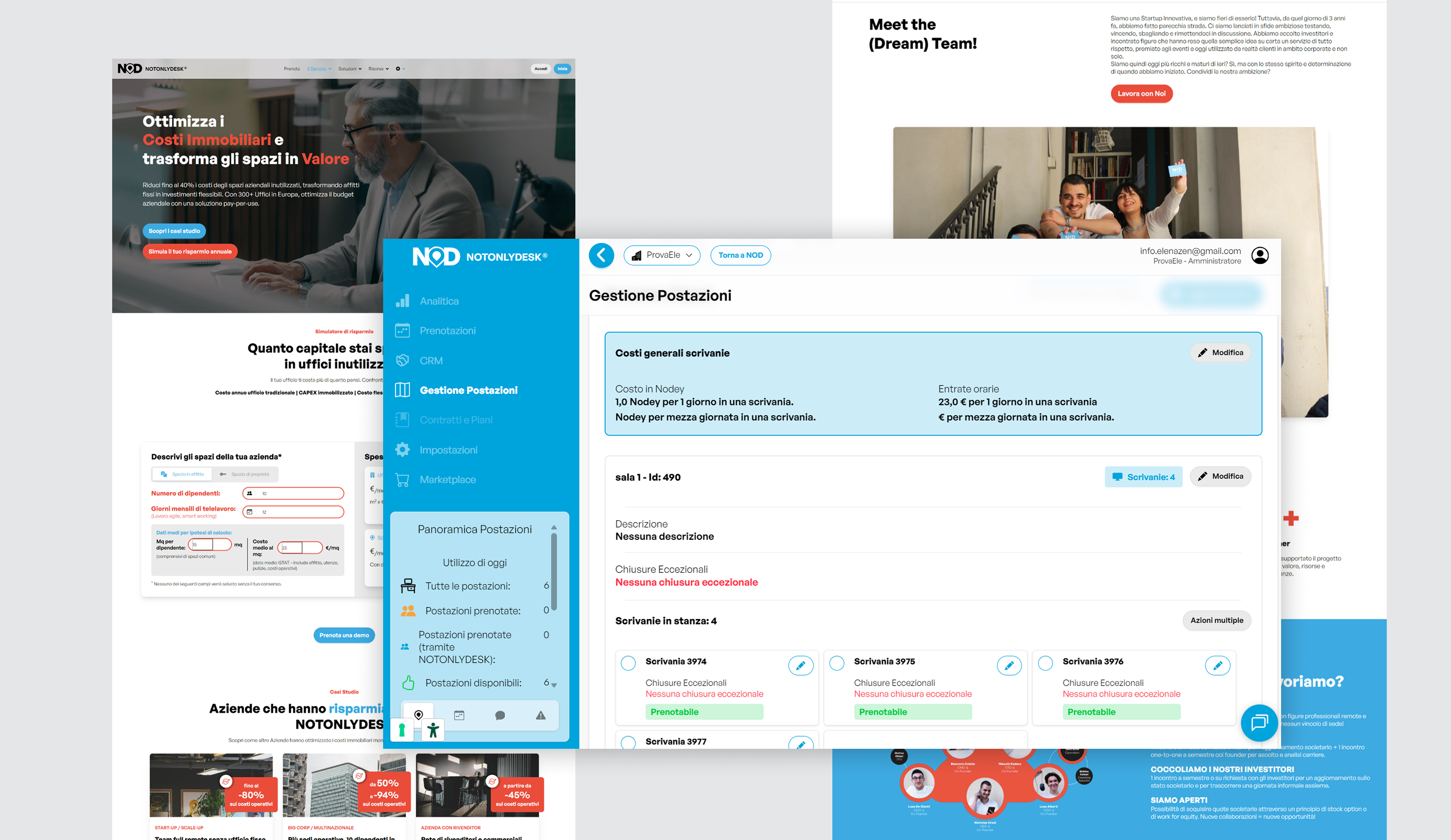 Piattaforma coworking NOTONLYDESK